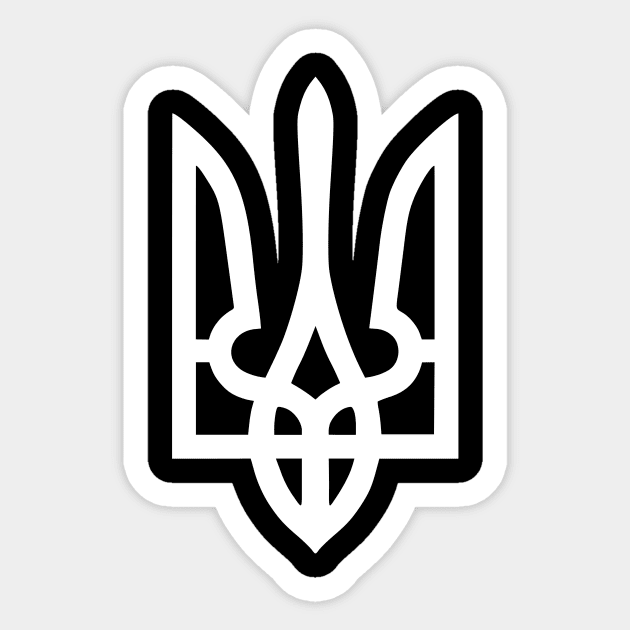 Ukraine Trident Sticker by Yasna